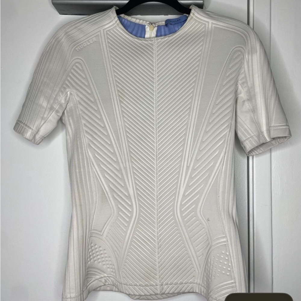 Mugler Geometric Neoprene Fitted Top